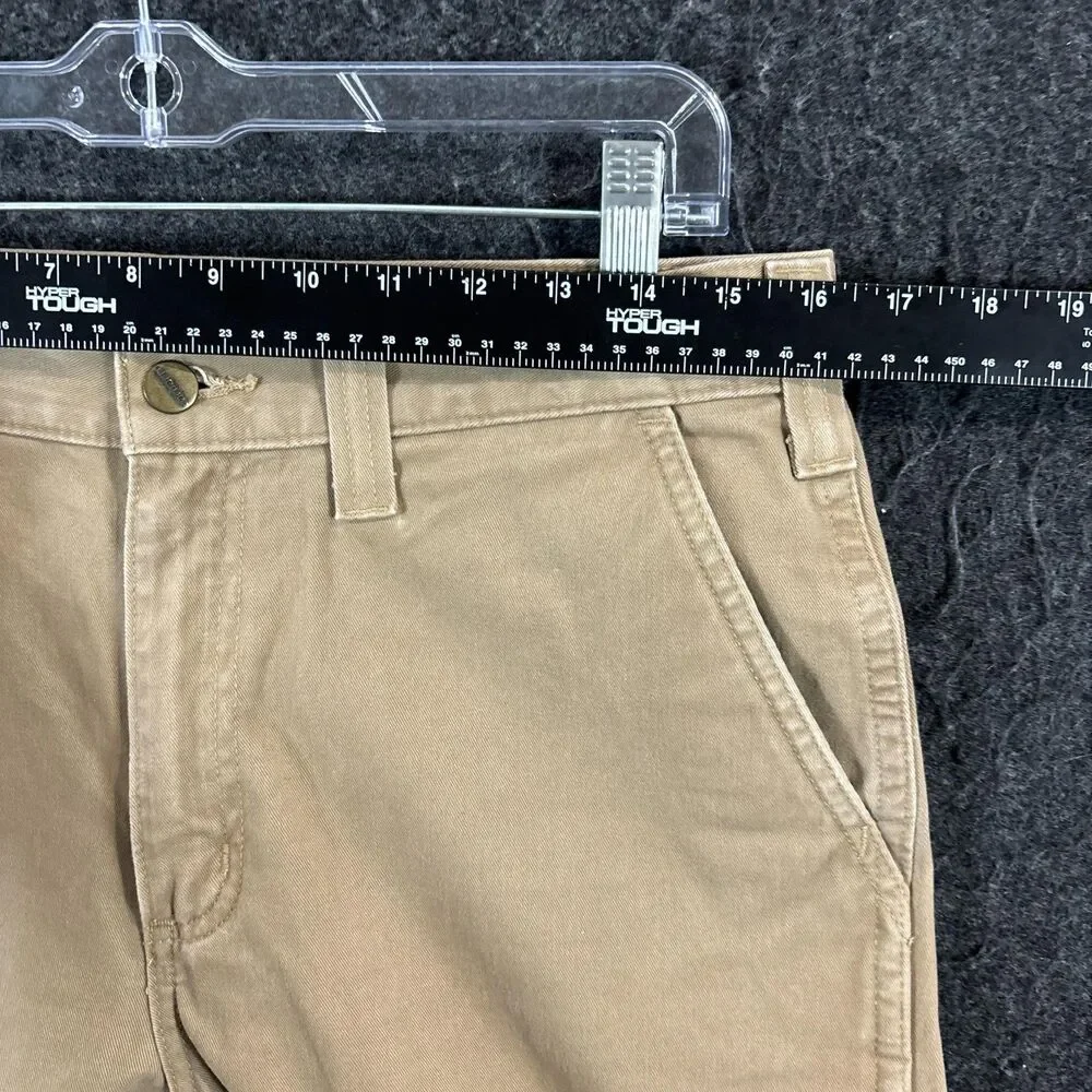 Carhartt Pants Men's 32x31 Khaki Relaxed Fit Carpenter Work Utility Straight Leg